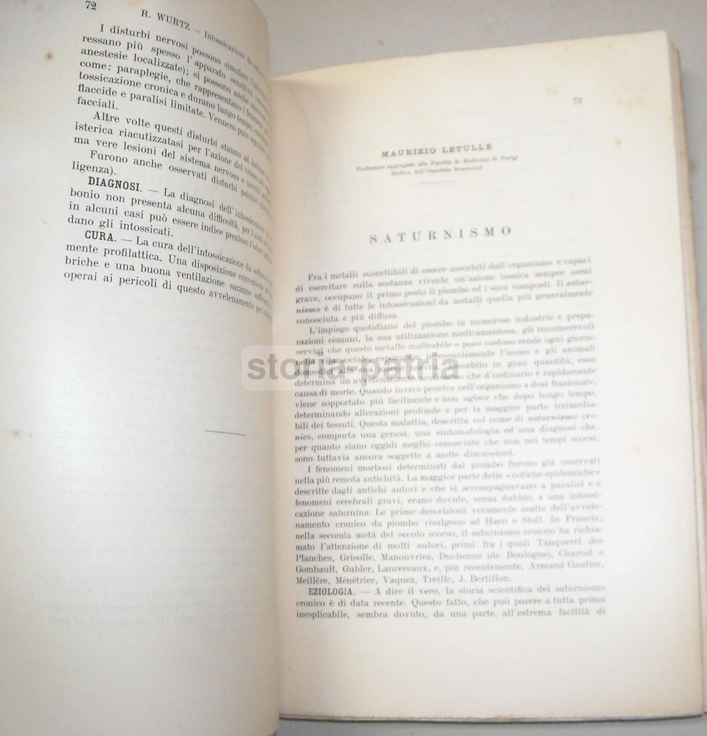 Intossicazioni, Ferdinando Battistini   UTET 1908 (Tossicologia)