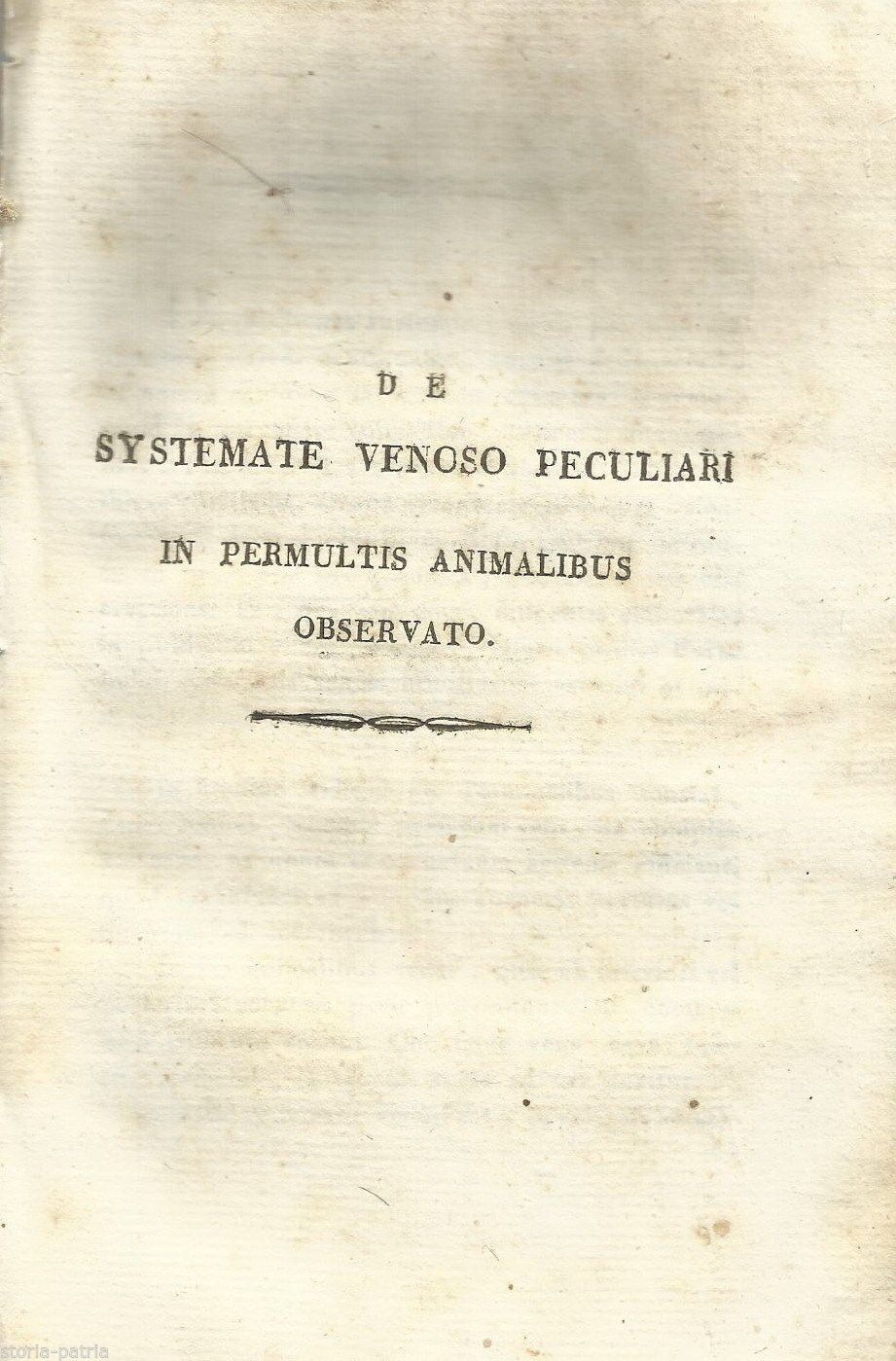 De Systemate Venoso Peculiari   Jacobson   Napoli 1821   Angiologia