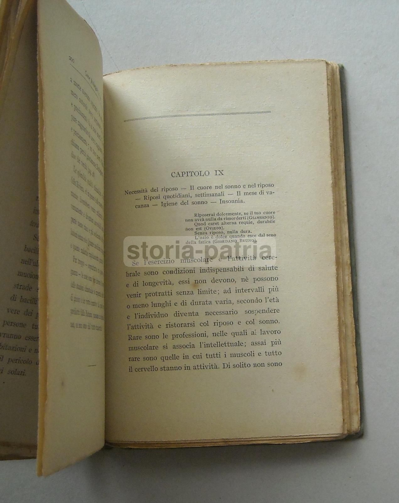 Come Prolungare La Vita, Giovanni Galli, Hoepli 1921, Prima Edizione