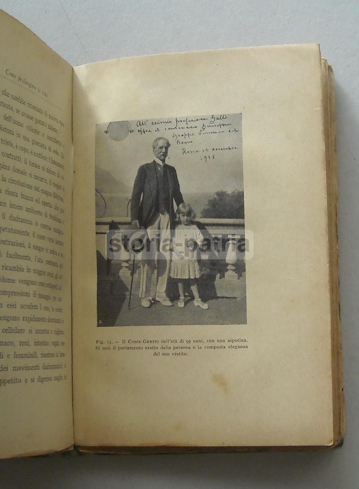 Come Prolungare La Vita, Giovanni Galli, Hoepli 1921, Prima Edizione