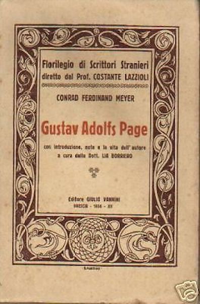 Gustav Adolfs Page Di Conrad Ferdinand Meyer, Vannini 1934, Brescia