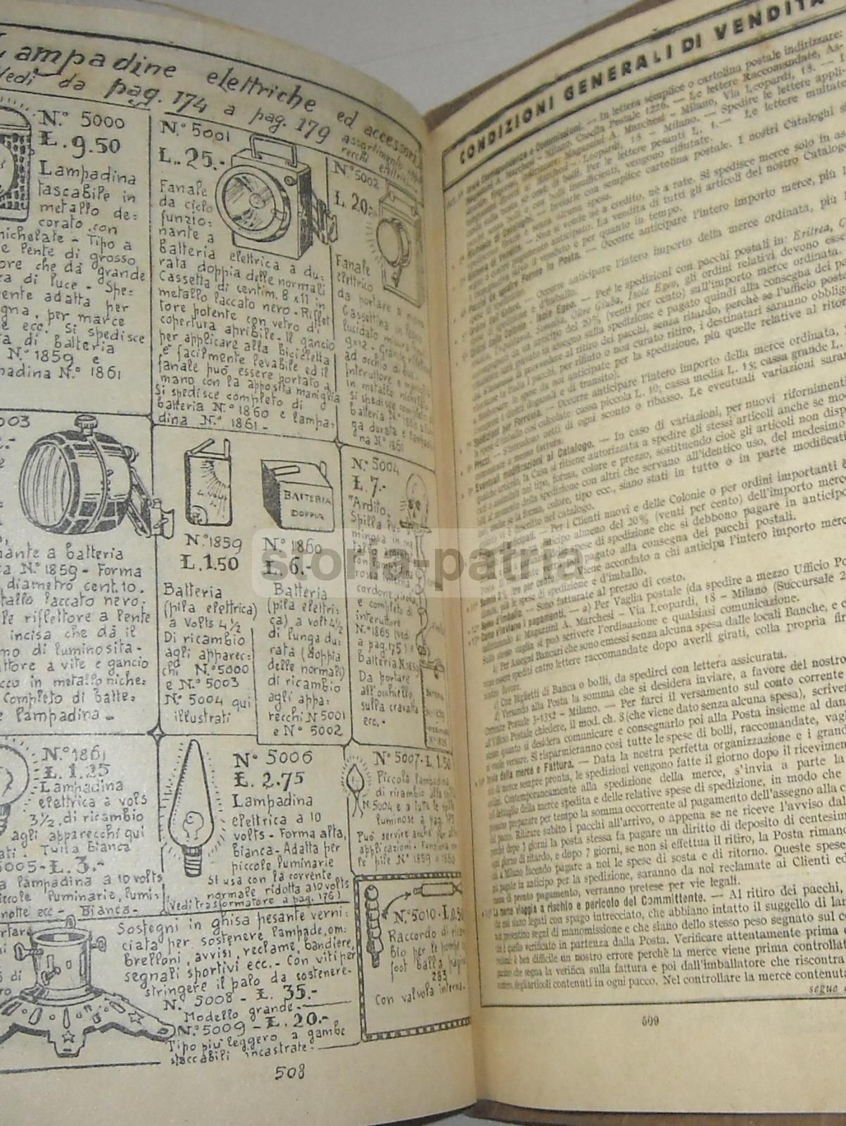 Catalogo Magazzini A. Marchesi Milano 1929 Pubblicitario Illustrato