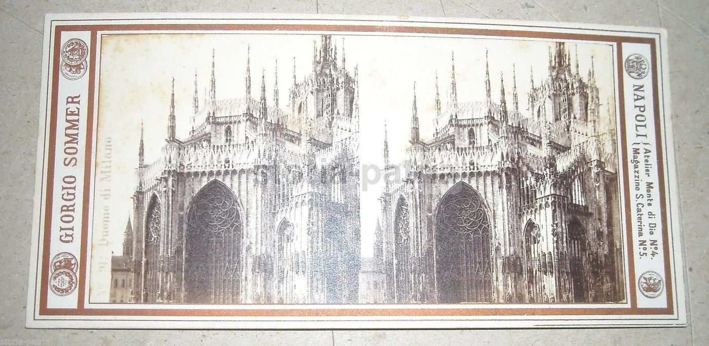 Fotografia Stereoscopica Del Duomo Di Milano, Giorgio Sommer, Fine '800