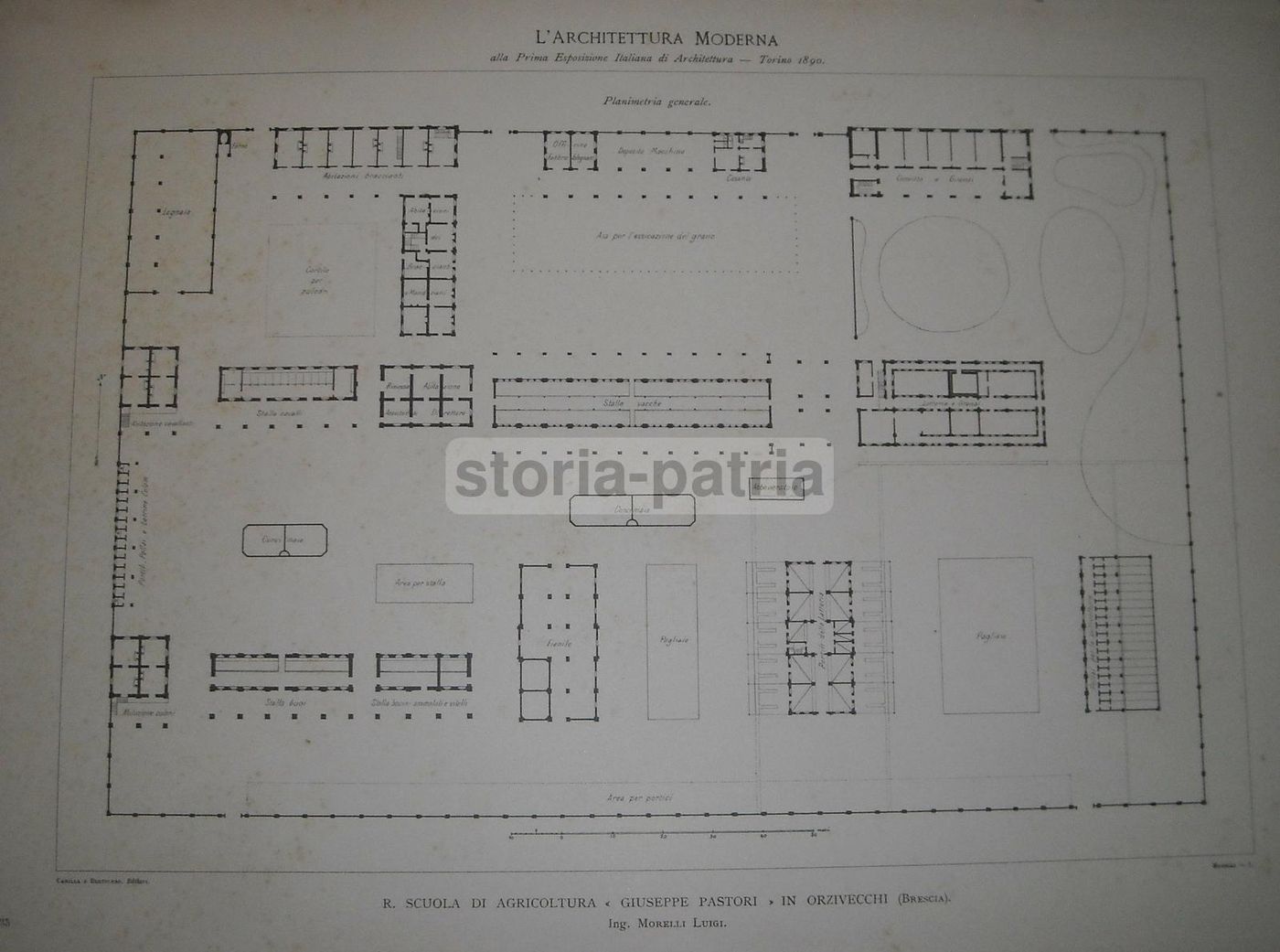 Scuola Di Agricoltura Di Orzivecchi, Brescia: Progetto Di Luigi Morelli, 1890