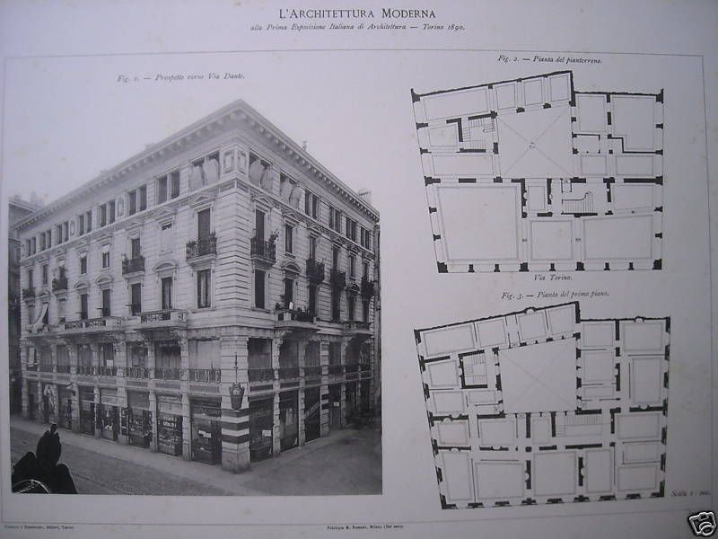 Casa Sartorelli, Milano: Progetto Architettonico Di G.S. Locati (1890)