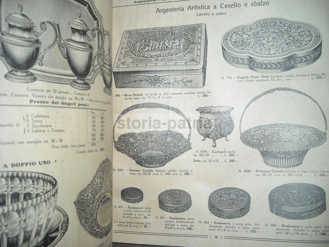 Catalogo Argenteria Cesare Marinai Milano 1927 Illustrato Posate