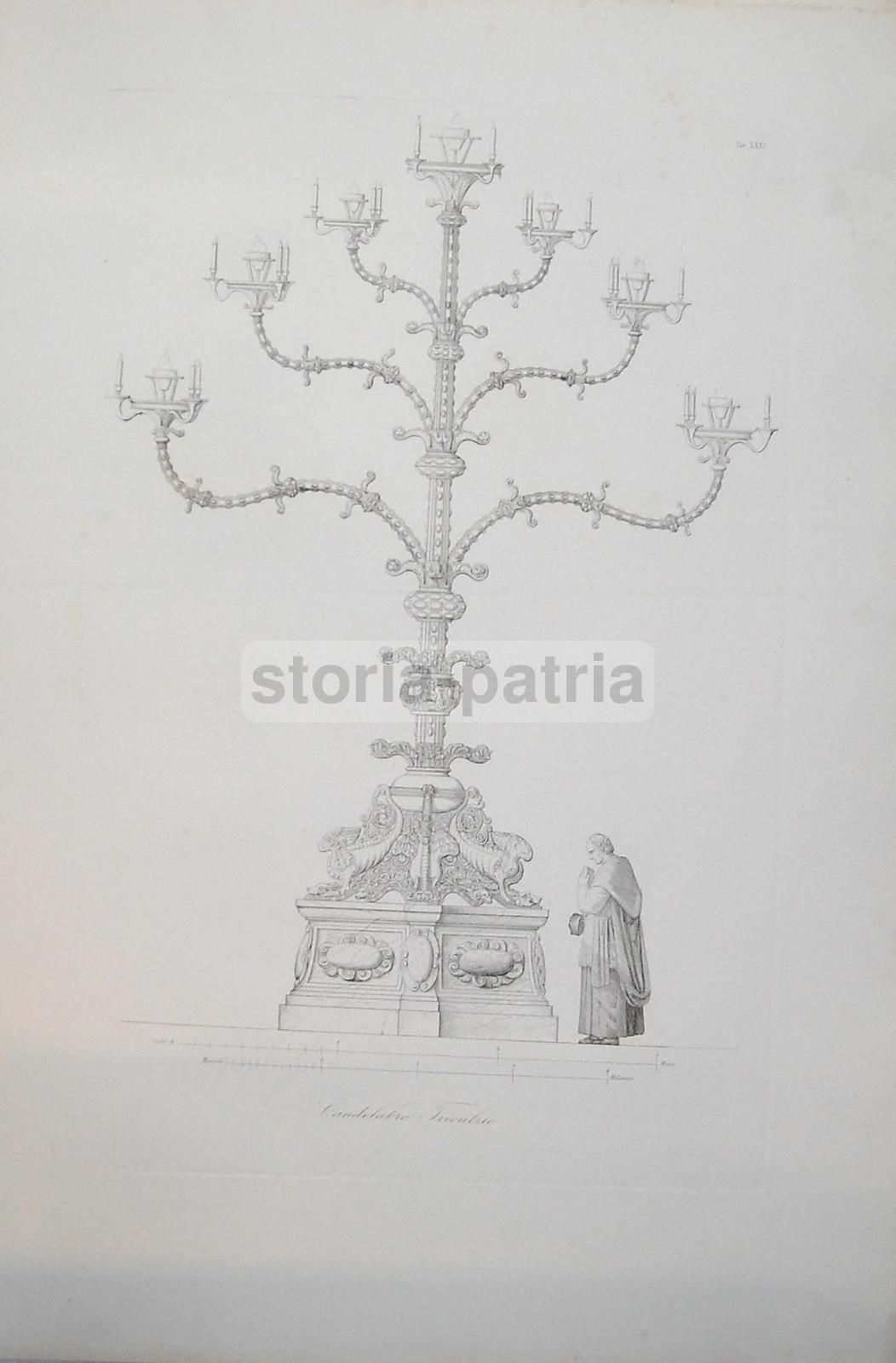 Candelabro Trivulzio: Due Antiche Incisioni Del Duomo Di Milano
