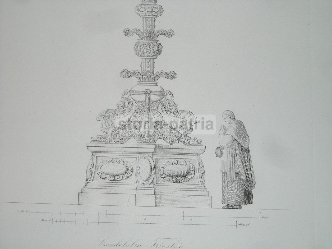 Candelabro Trivulzio: Due Antiche Incisioni Del Duomo Di Milano