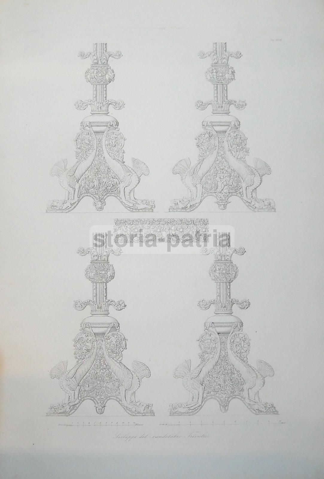 Candelabro Trivulzio: Due Antiche Incisioni Del Duomo Di Milano