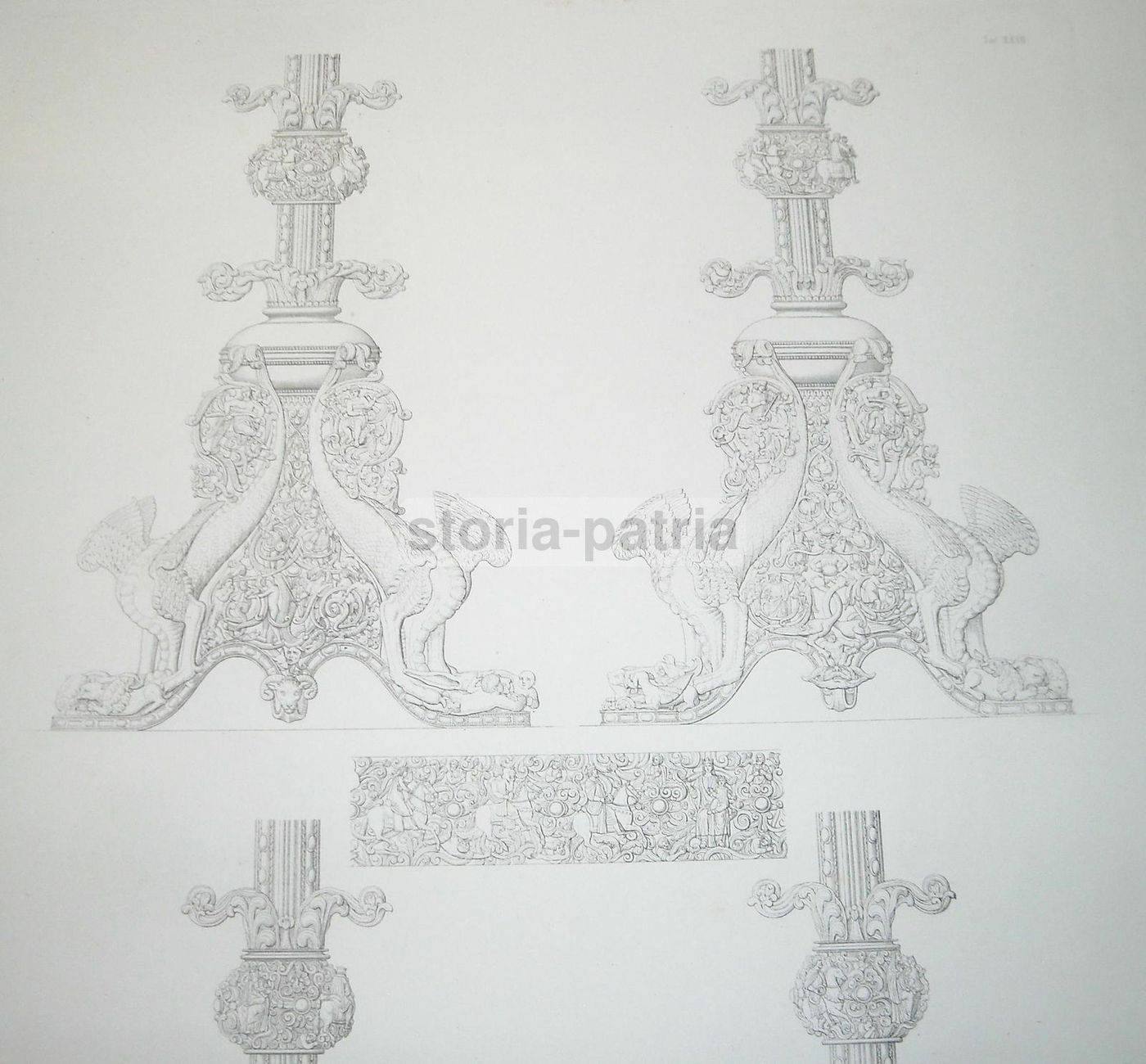 Candelabro Trivulzio: Due Antiche Incisioni Del Duomo Di Milano
