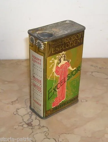 Excelsior Gunpowder Tin Box, Milan, Liberty, Period