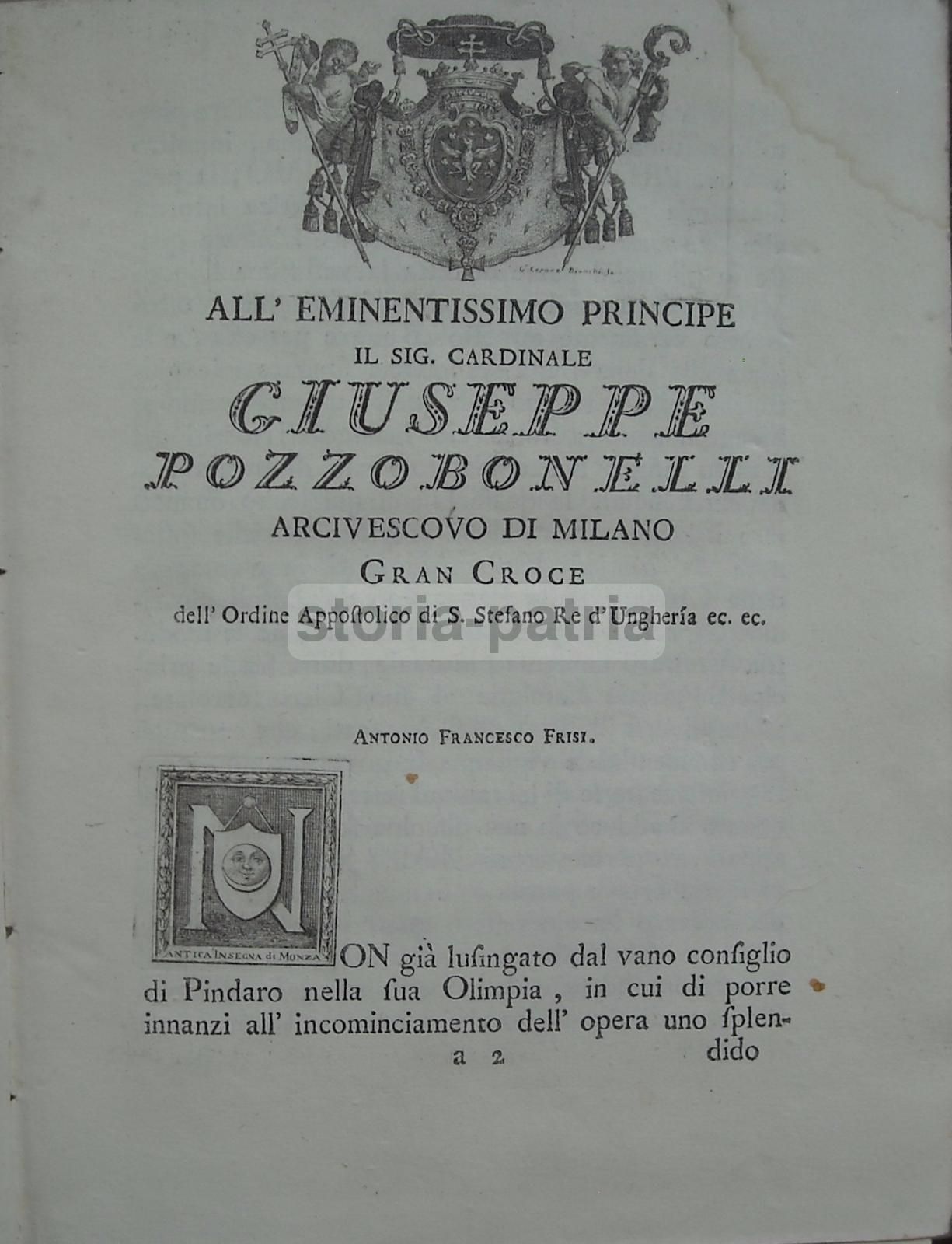 Memorie Della Chiesa Monzese, Antonio Francesco Frisi, 1774 1777
