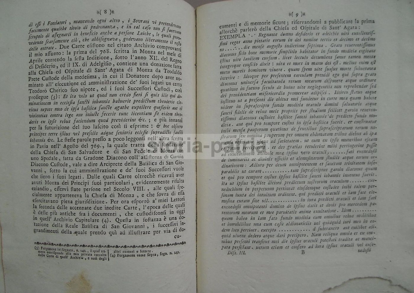 Memorie Della Chiesa Monzese, Antonio Francesco Frisi, 1774 1777