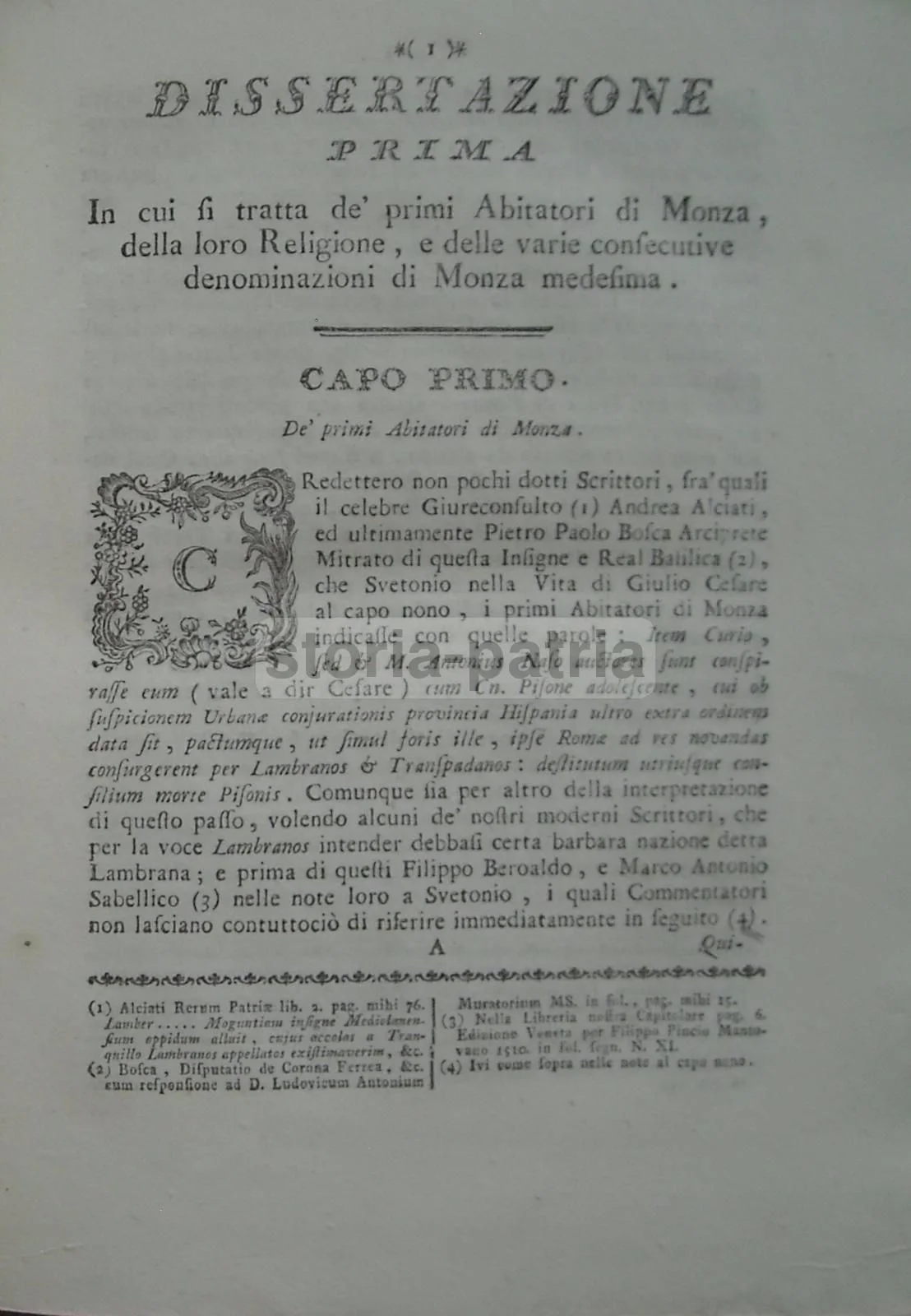 Memorie della Chiesa Monzese, Antonio Francesco Frisi, 1774 1777
