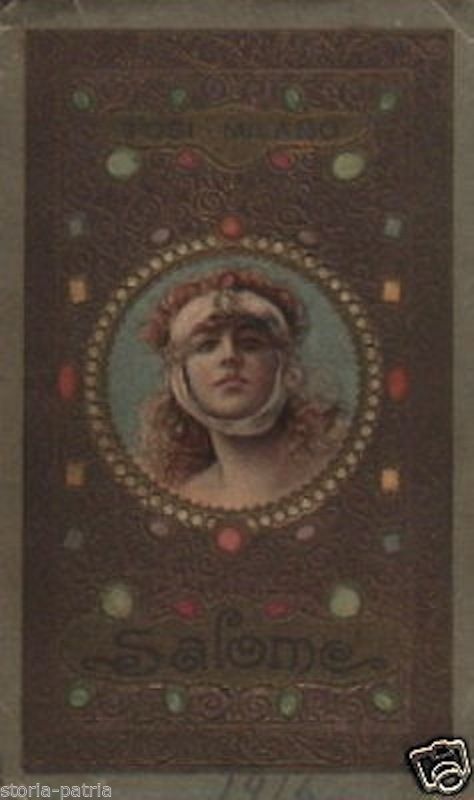 Calendarietto Profumeria Tosi Milano 1924 Salomè Liberty Raro