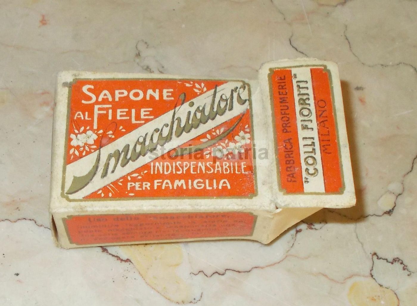 Scatola Pubblicitaria Sapone Al Fiele Colli Fioriti Milano, Anni '20