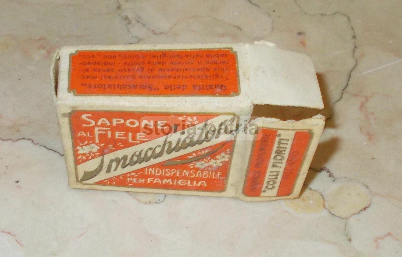 Scatola Pubblicitaria Sapone Al Fiele Colli Fioriti Milano, Anni '20