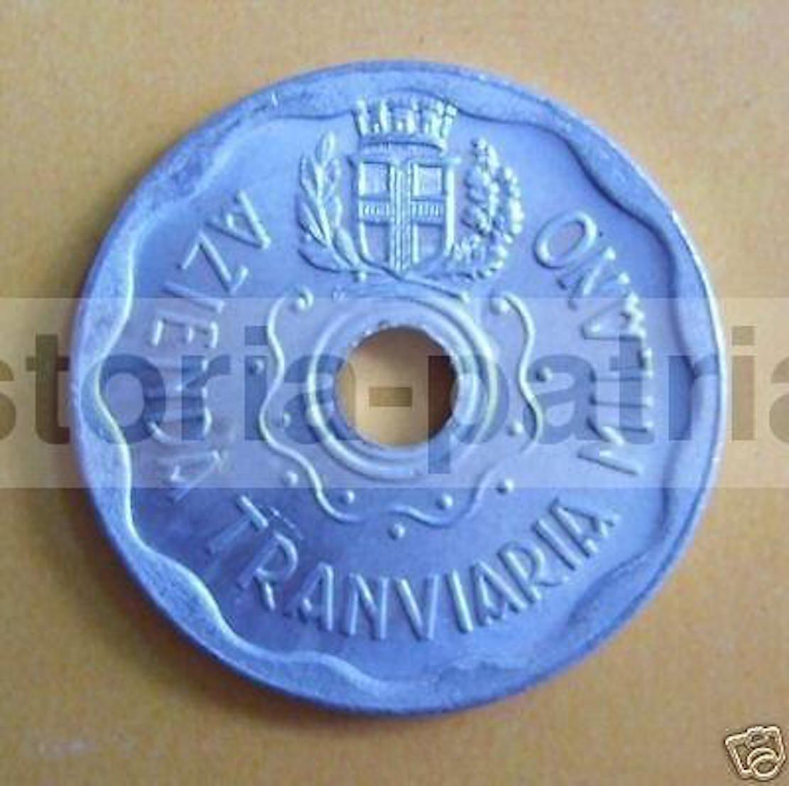 Gettone Azienda Tramviaria Milano 1944 Con Stemma Araldico