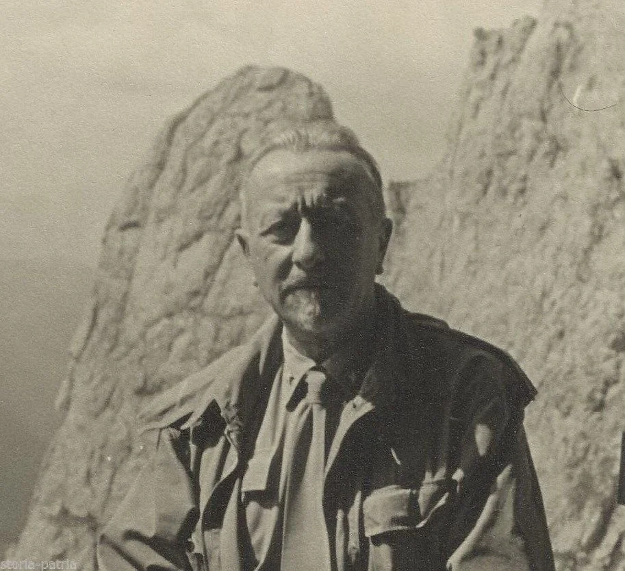 Original Photograph: General Emilio Battisti Among the Alpine Peaks