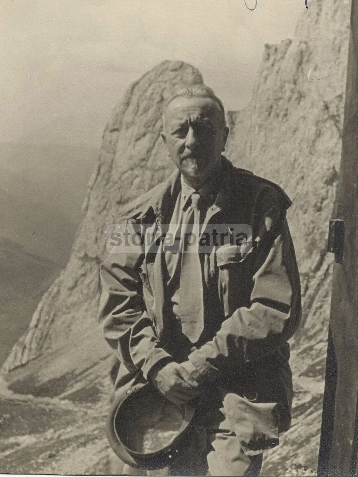 Original Photograph: General Emilio Battisti Among the Alpine Peaks