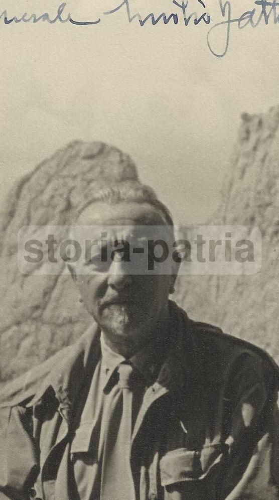Fotografia Originale: Generale Emilio Battisti Tra Le Vette Alpine