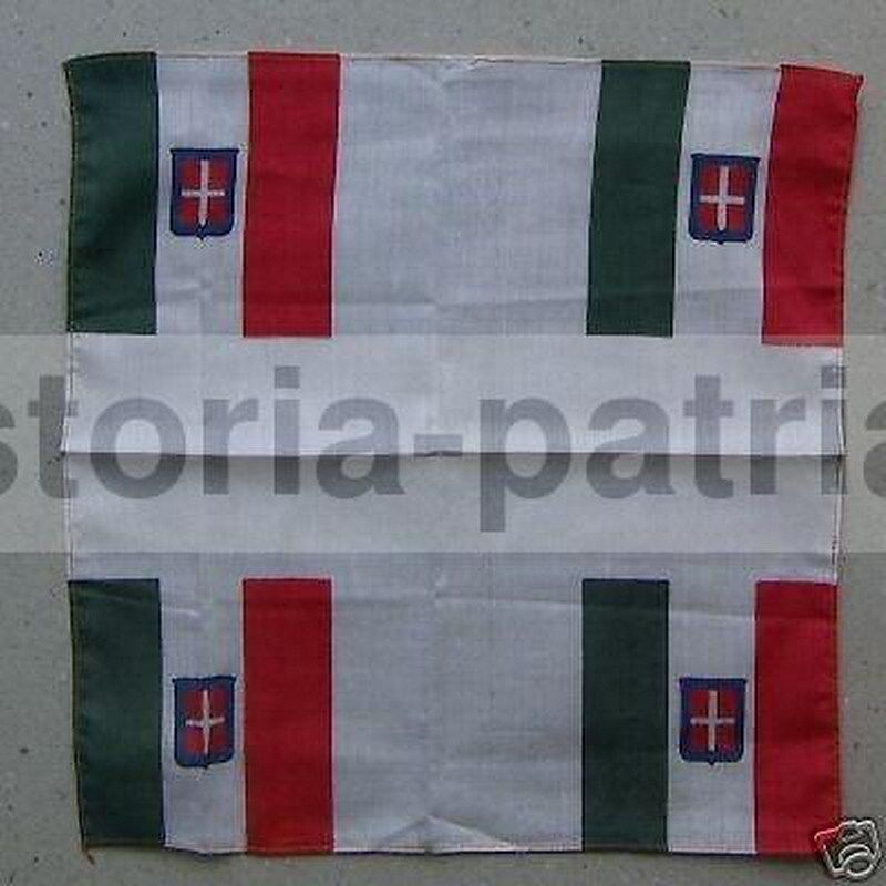 Fazzoletto Tricolore Italiano Con Stemma Savoia, Anni '20 '30