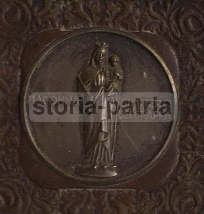 Placchetta Madonna Con Bambino, Cimitero Del Grappa, Metallo Argentato