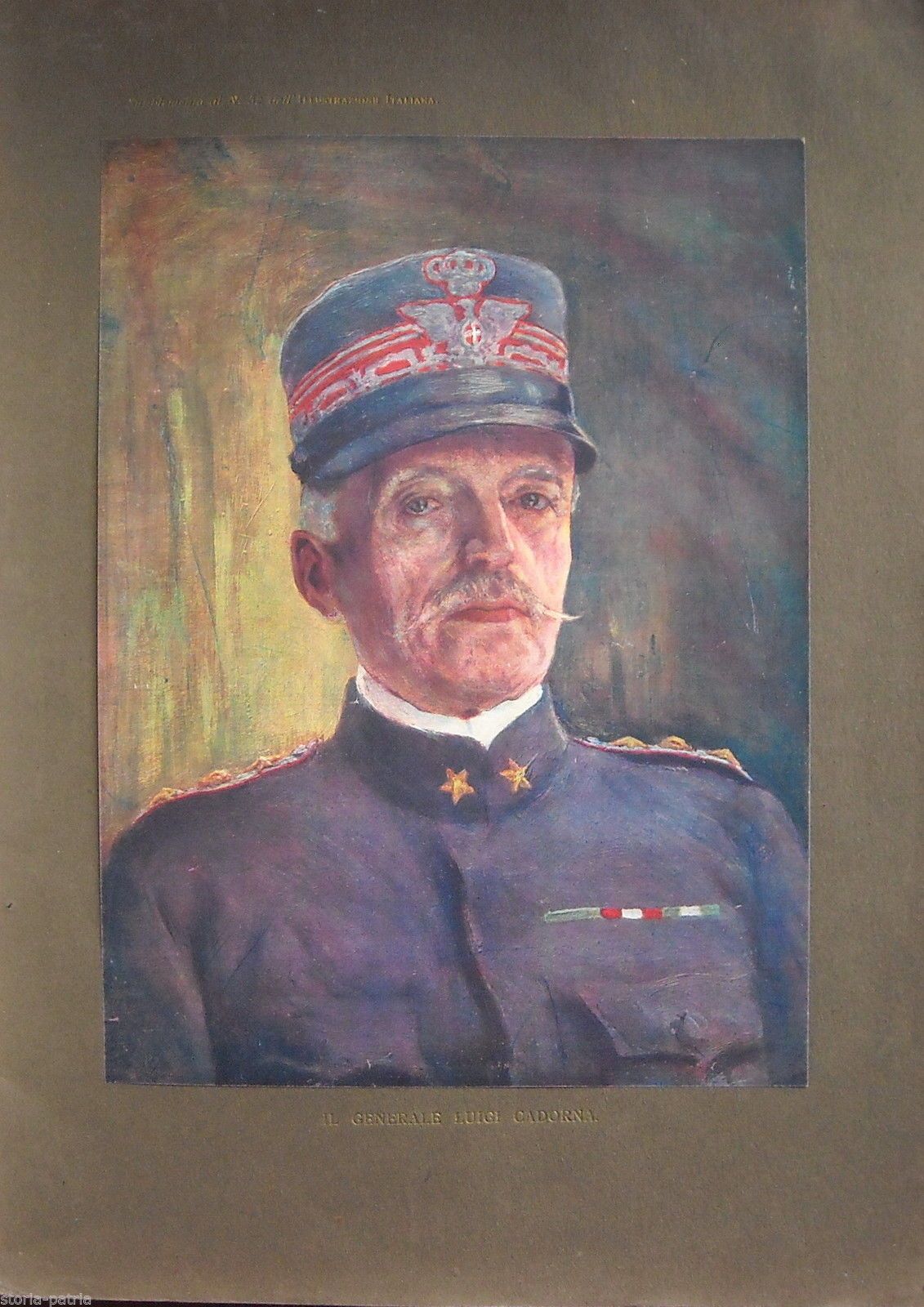 Stampa d'Epoca Del Generale Luigi Cadorna, 1914