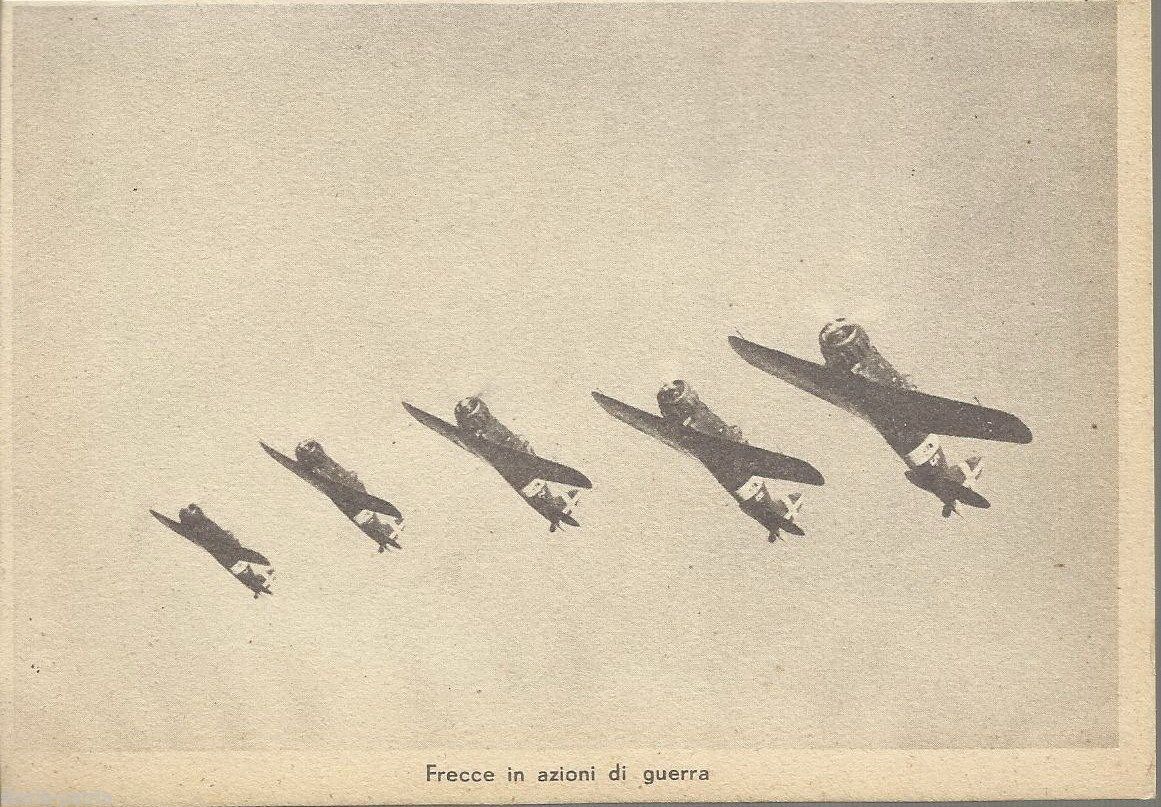 Cartolina Aviazione Militare Italiana: "Frecce In Azioni Di Guerra", Anni '30