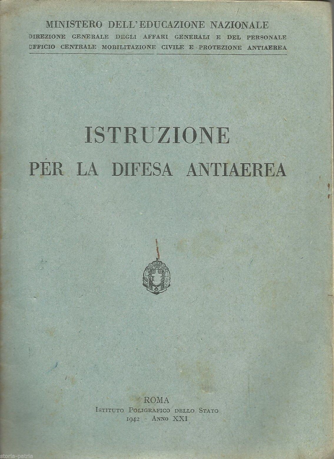 Manuale Difesa Antiaerea 1942 Protezione Civile Fascista Originale
