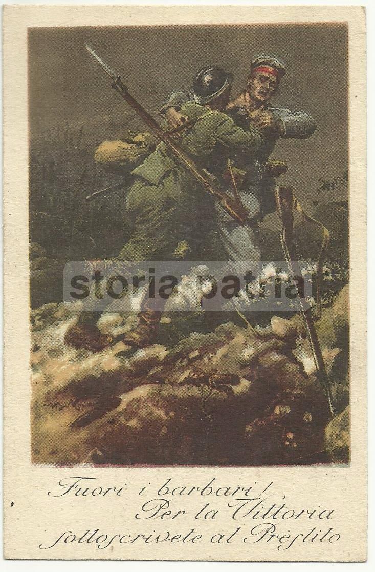 Cartolina Propaganda Prestito Nazionale, Achille Beltrame, Prima Guerra Mondiale