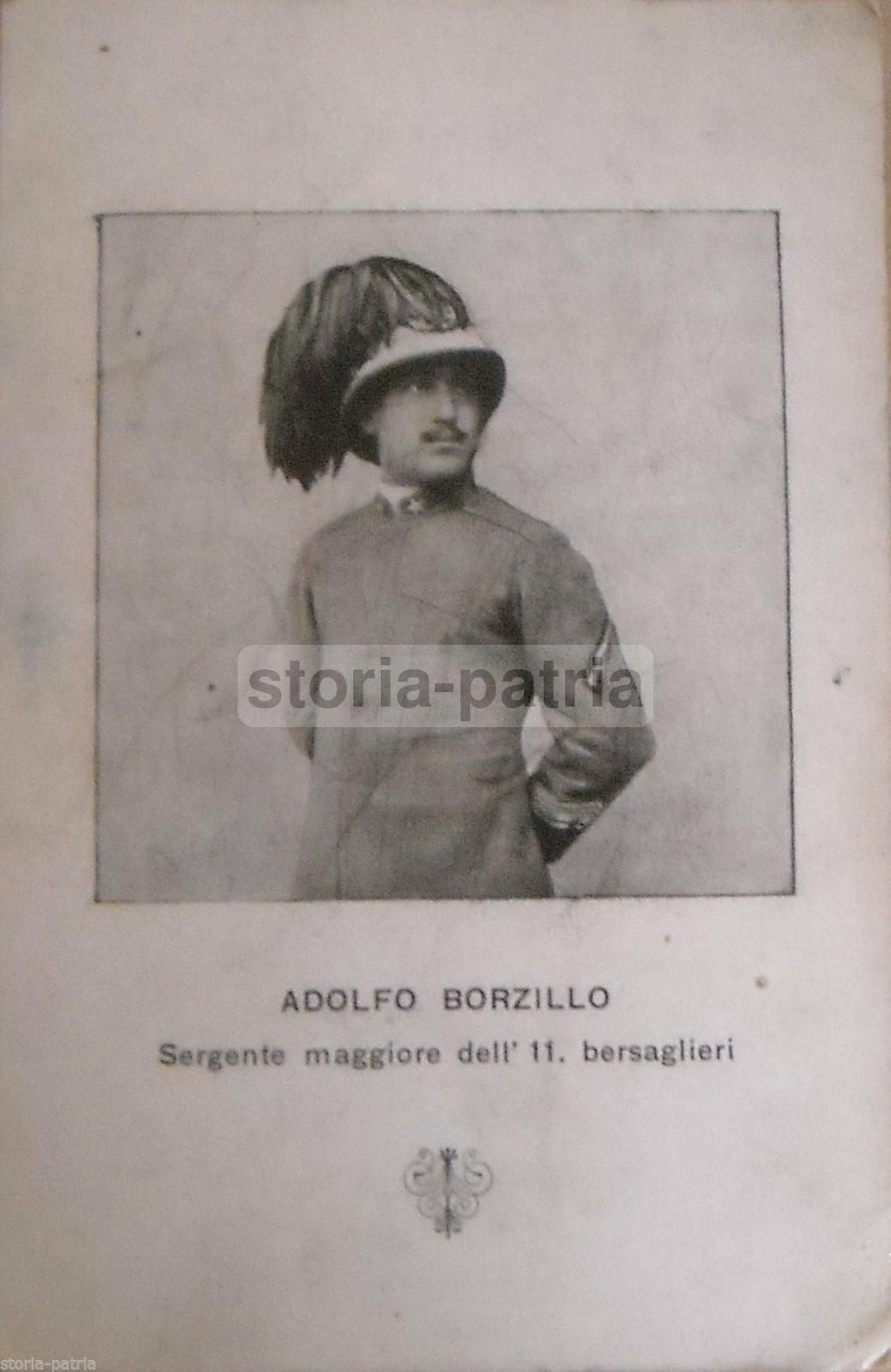 Ritratto Fotografico Del Sergente Maggiore Adolfo Borzillo, 11° Bersaglieri, Anni '20 '30
