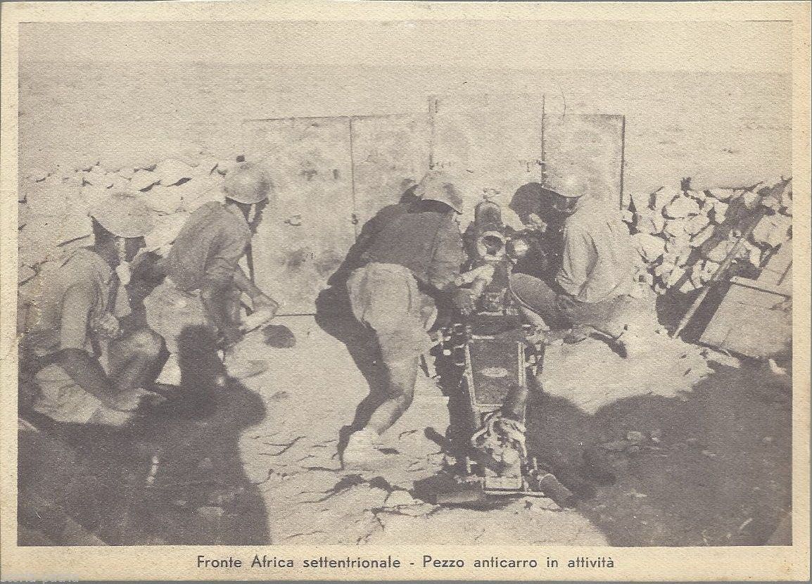 Cartolina Militare Africa Settentrionale, Pezzo Anticarro, Il Resto Del Carlino