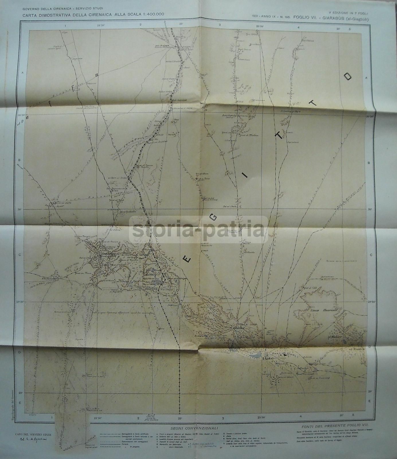 Mappe Topografiche Cirenaica Libia 1931 Colonia Italiana Africa