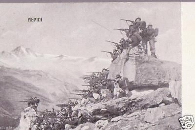 Cartolina Antica Alpini Croce Rossa Italiana, Inizio '900