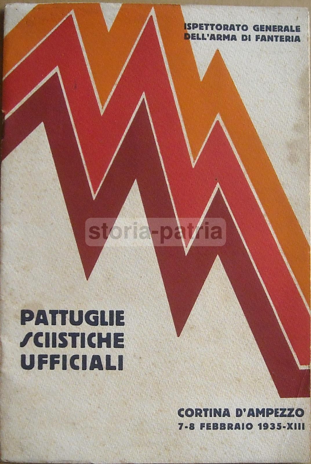 Pattuglie Sciistiche Ufficiali Cortina 1935 Fanteria Italiana