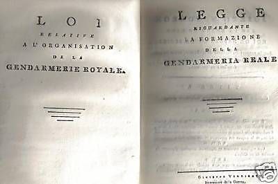 Legge Sulla Formazione Della Gendarmeria Reale, Napoli 1806, Giuseppe Napoleone