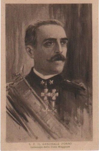 Cartolina Illustrata Del Generale Porro, Sottocapo Dello Stato Maggiore, Artista Vecchi F.
