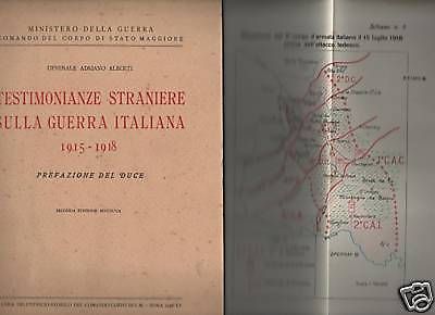 Testimonianze Straniere Sulla Guerra Italiana 1915 1918, Roma 1936