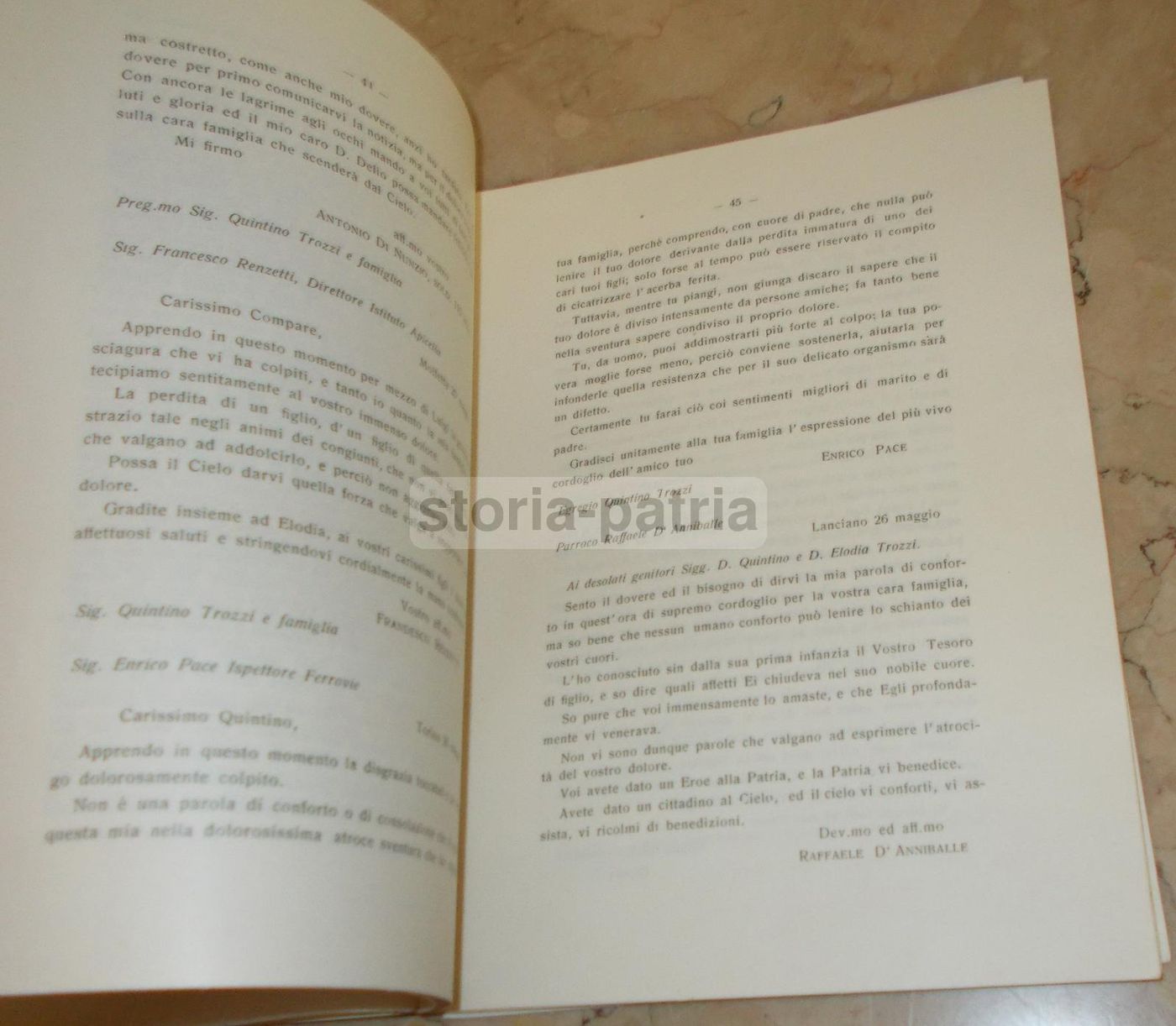 Necrologio Tenente Delio Trozzi Caduto Grande Guerra Lanciano 1918