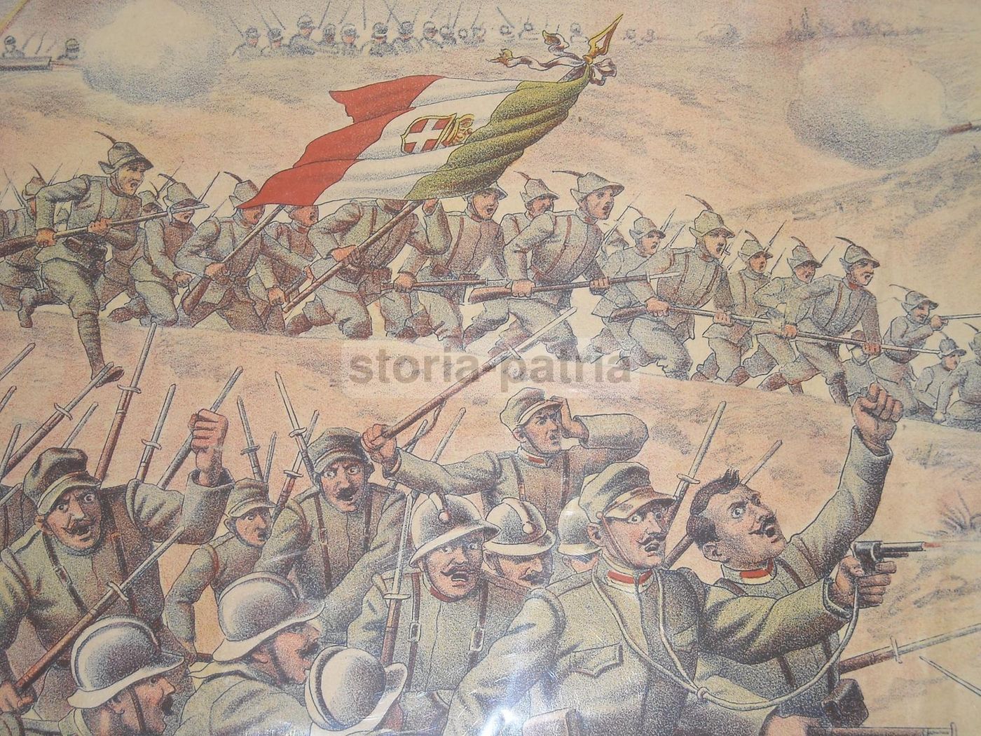 Stampa Grande Guerra: Assalto Austriaco Respinto, Gulmanelli, Ducci Firenze