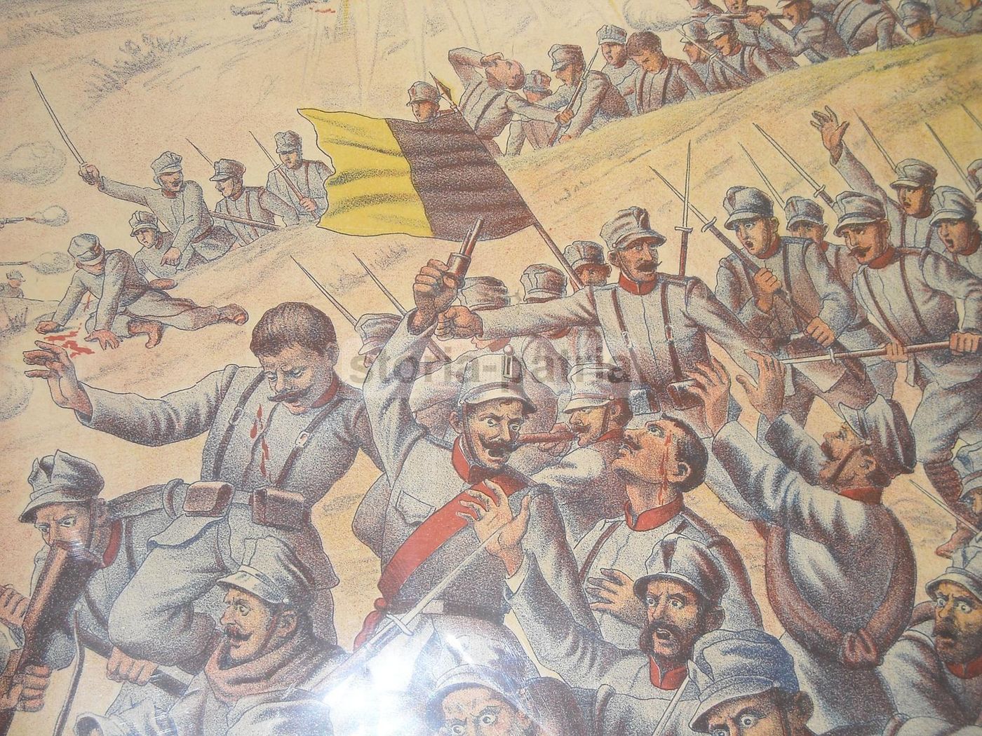 Stampa Grande Guerra: Assalto Austriaco Respinto, Gulmanelli, Ducci Firenze