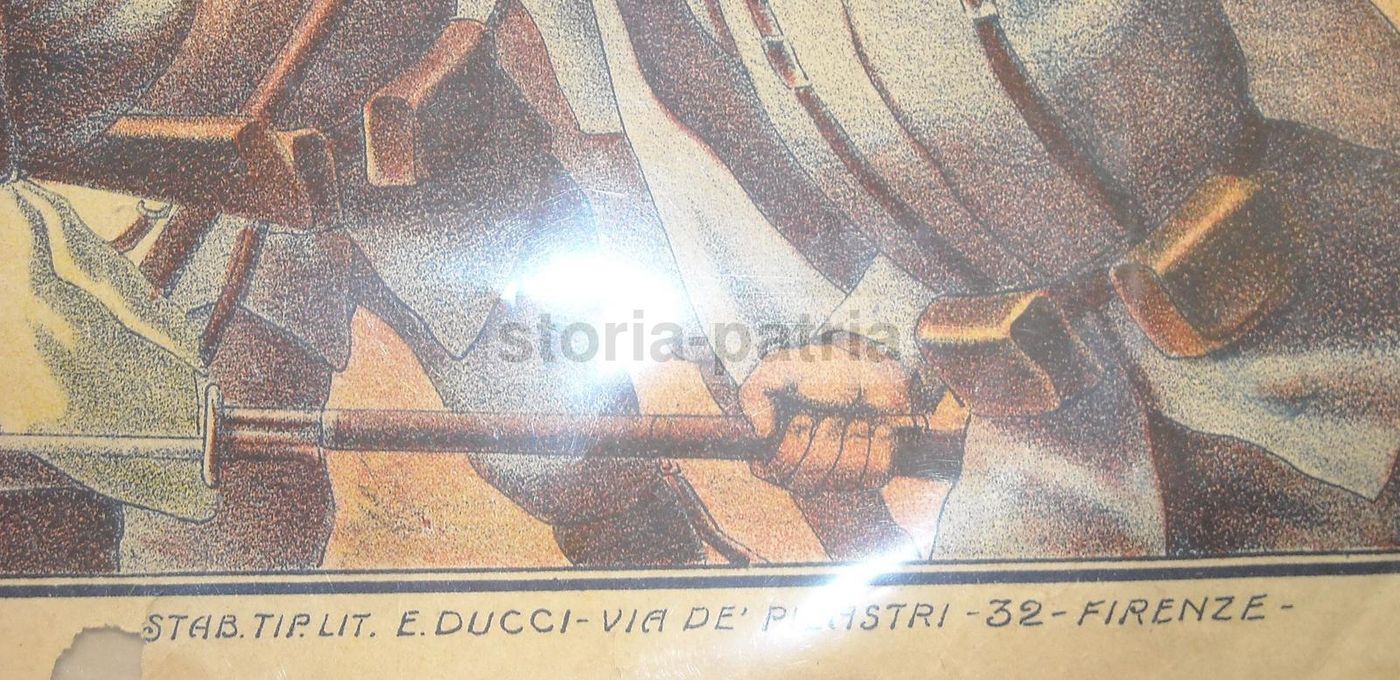 Stampa Grande Guerra: Assalto Austriaco Respinto, Gulmanelli, Ducci Firenze