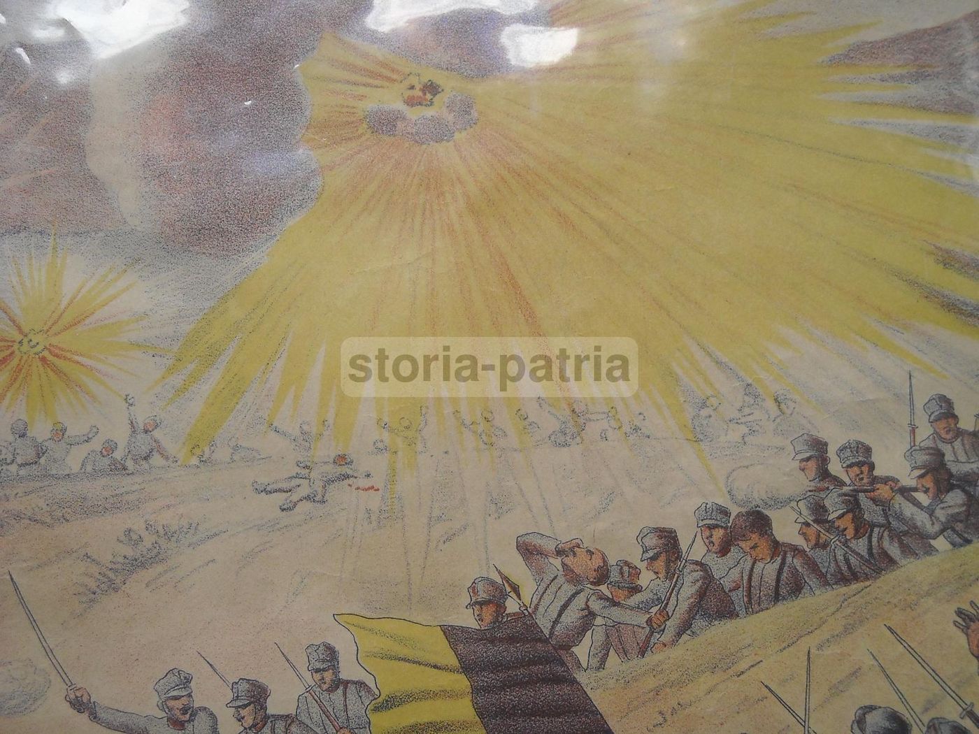 Stampa Grande Guerra: Assalto Austriaco Respinto, Gulmanelli, Ducci Firenze