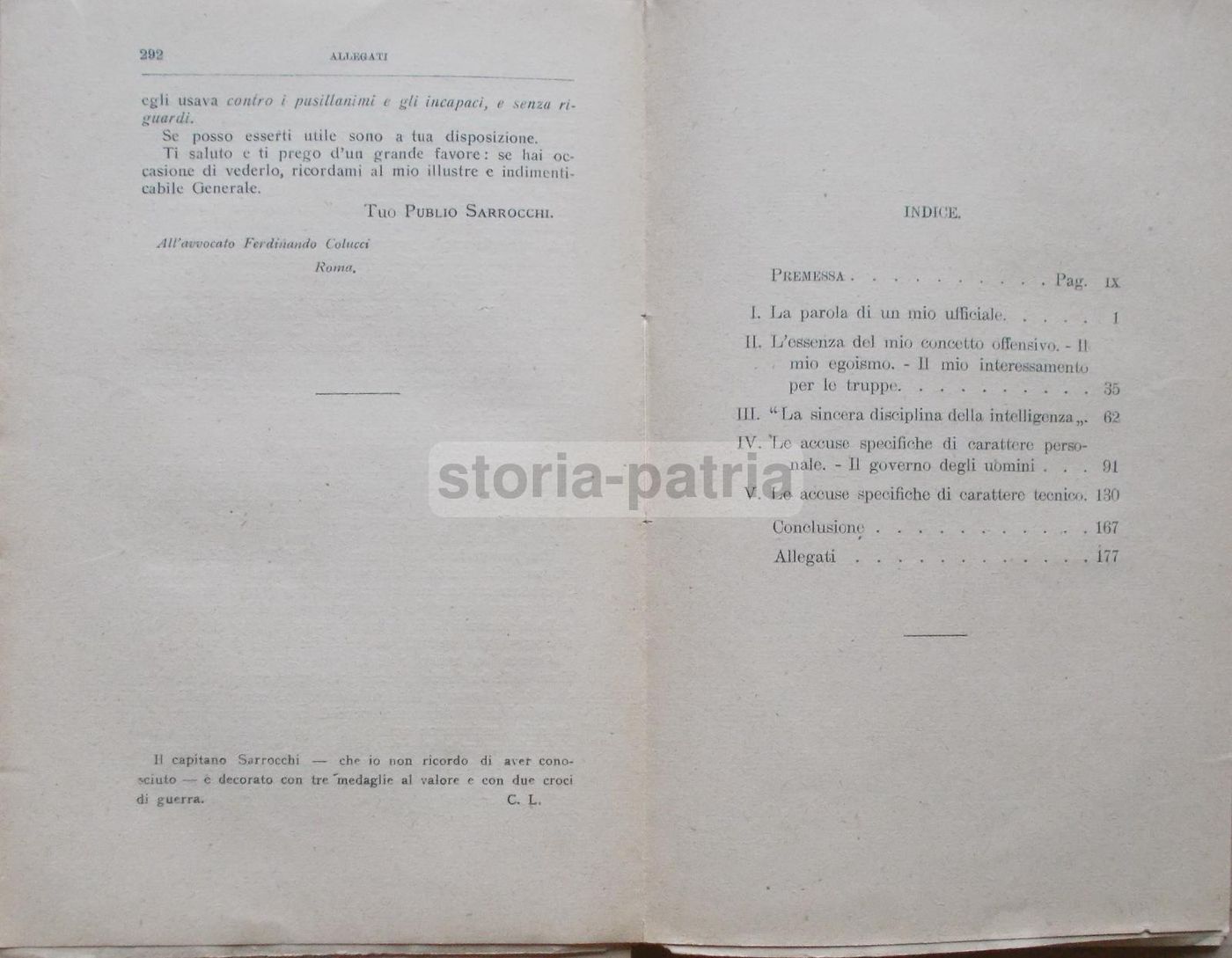 Per La Verità. Luigi Capello. Memorie Della Grande Guerra. Treves, 1920