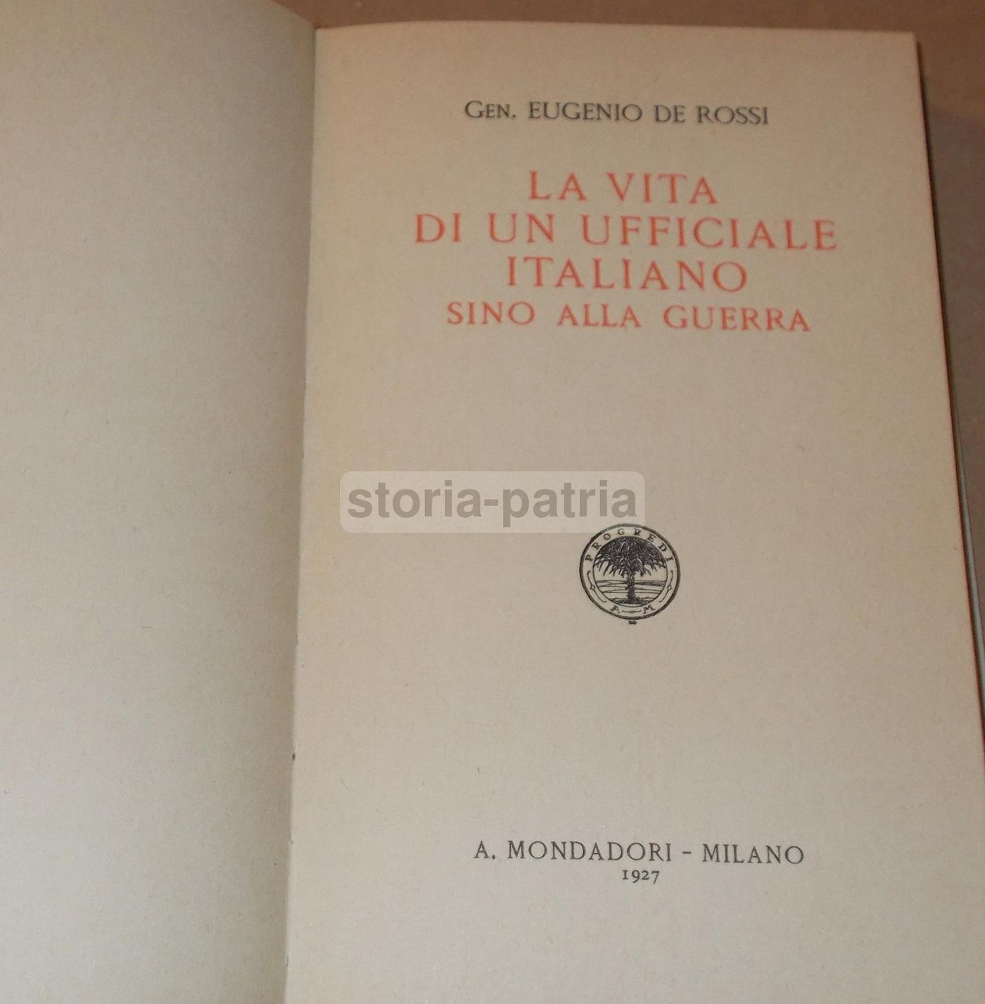 La Vita Di Un Ufficiale Italiano: Eugenio De Rossi (1927)