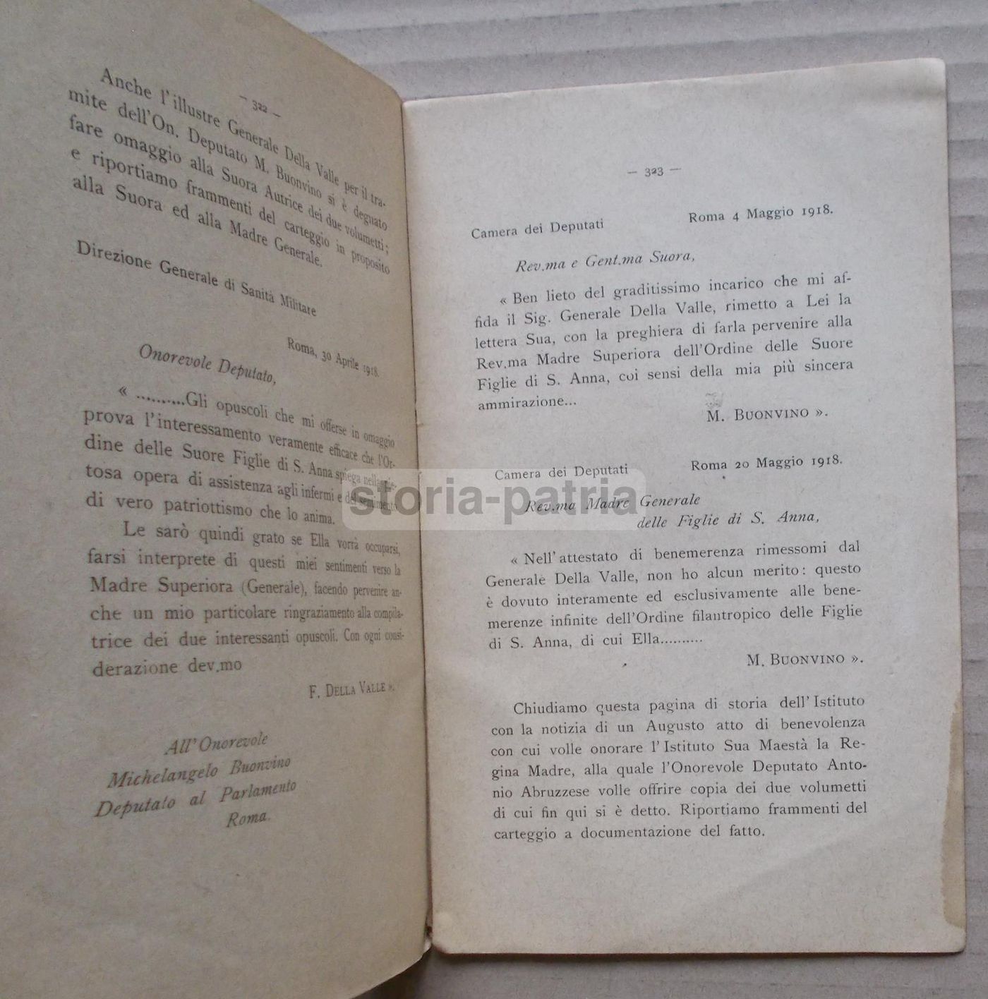 Le Figlie Di S. Anna: Negli Anni Di Guerra 1915 1919. Rosa Gattorno. Prima Edizione, 1921