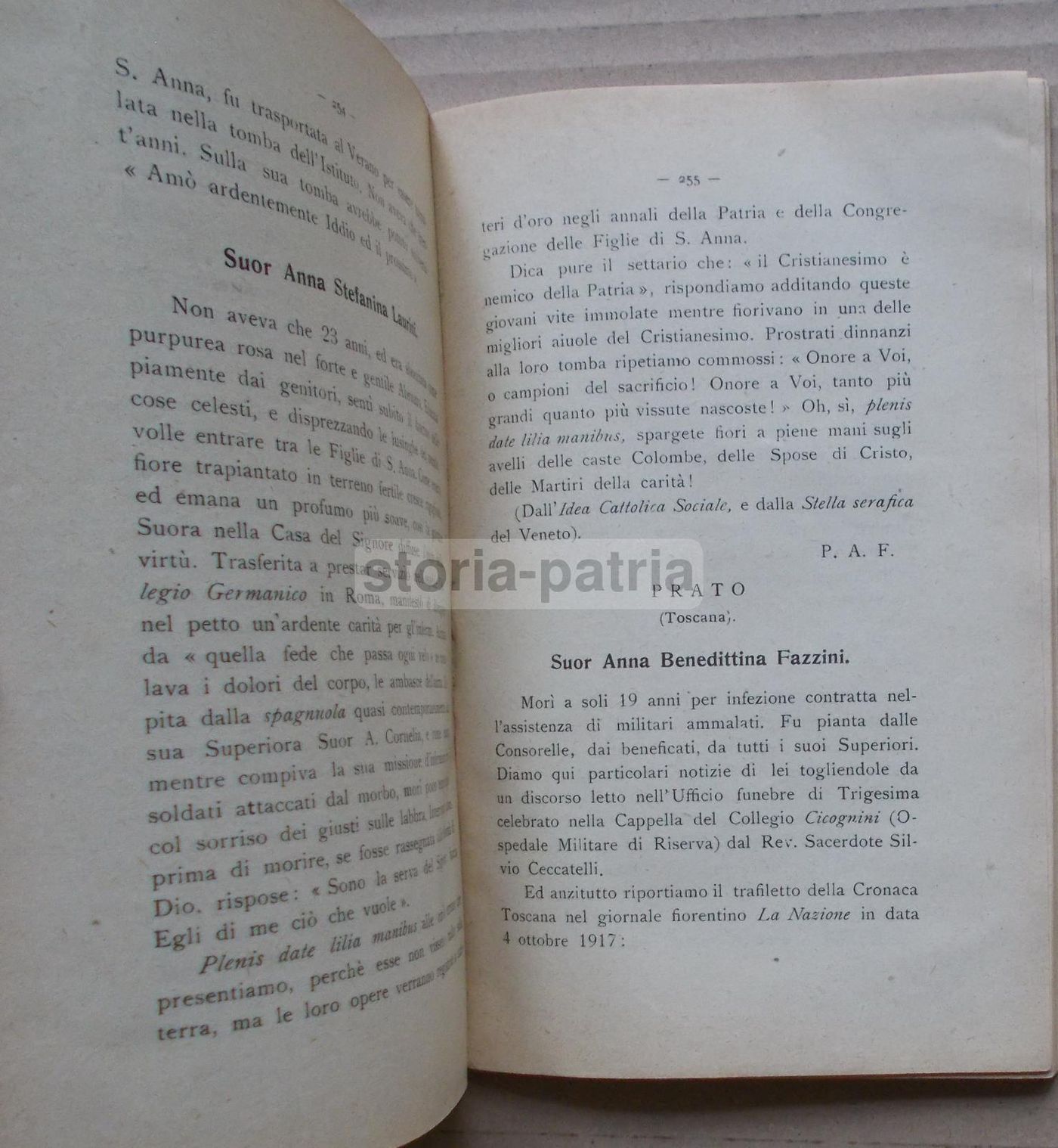 Le Figlie Di S. Anna: Negli Anni Di Guerra 1915 1919. Rosa Gattorno. Prima Edizione, 1921