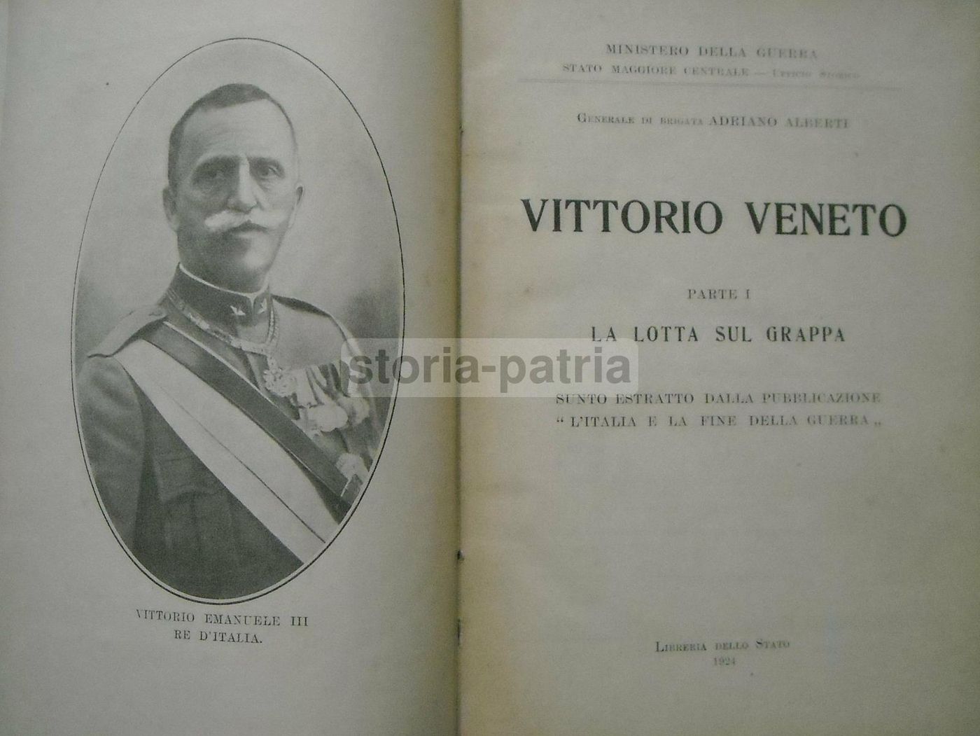 Vittorio Veneto: La Lotta Sul Grappa. Adriano Alberti, 1924