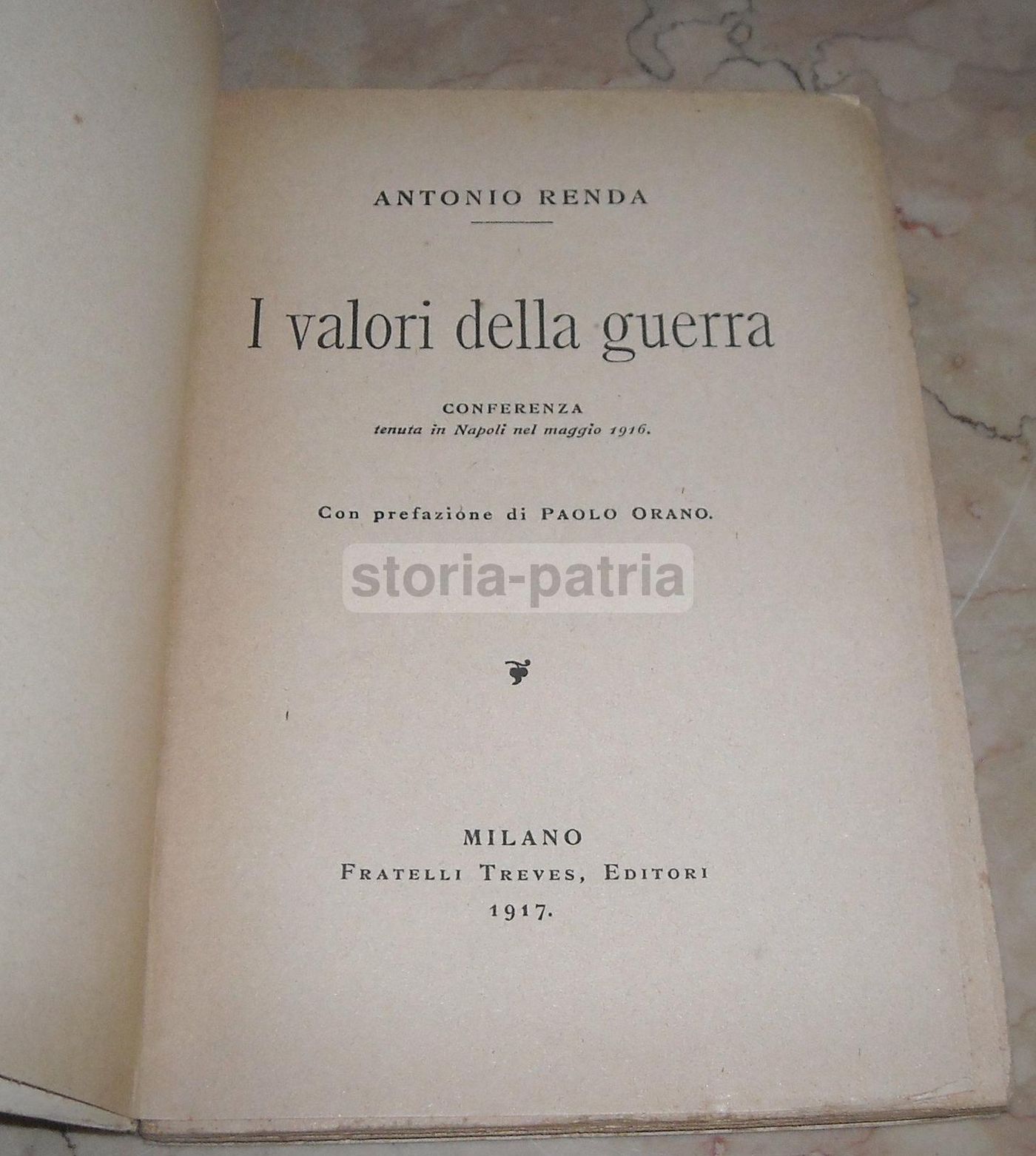 Antonio Renda, I Valori Della Guerra, 1917